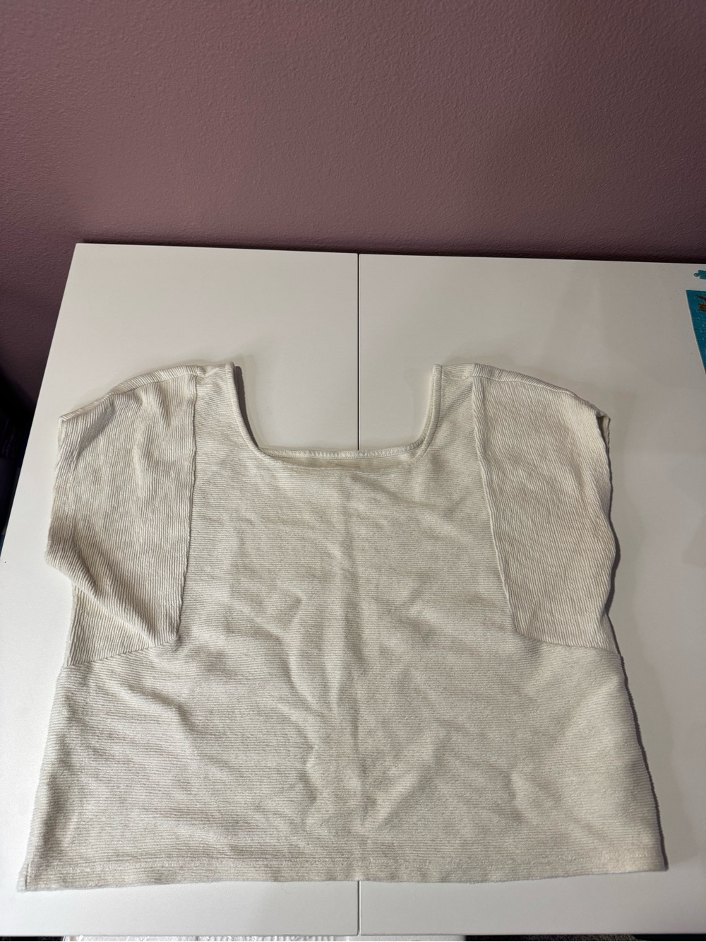 Madewell Cream Square-Neck Knit Top